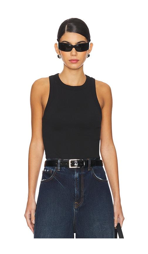sold out nyc the not so basic tank in black.