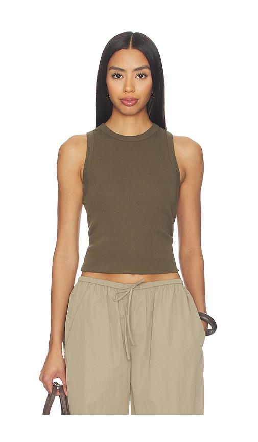 sold out nyc the not so basic tank in olive.