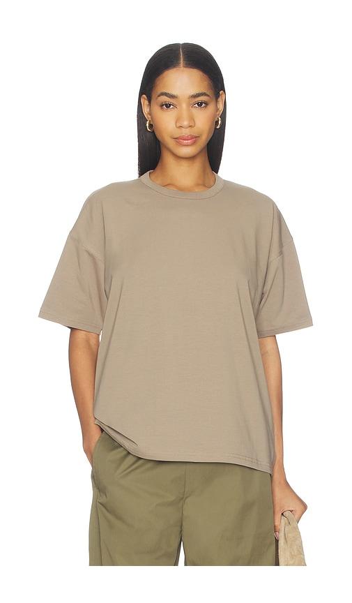 sold out nyc the oversized tee in taupe.