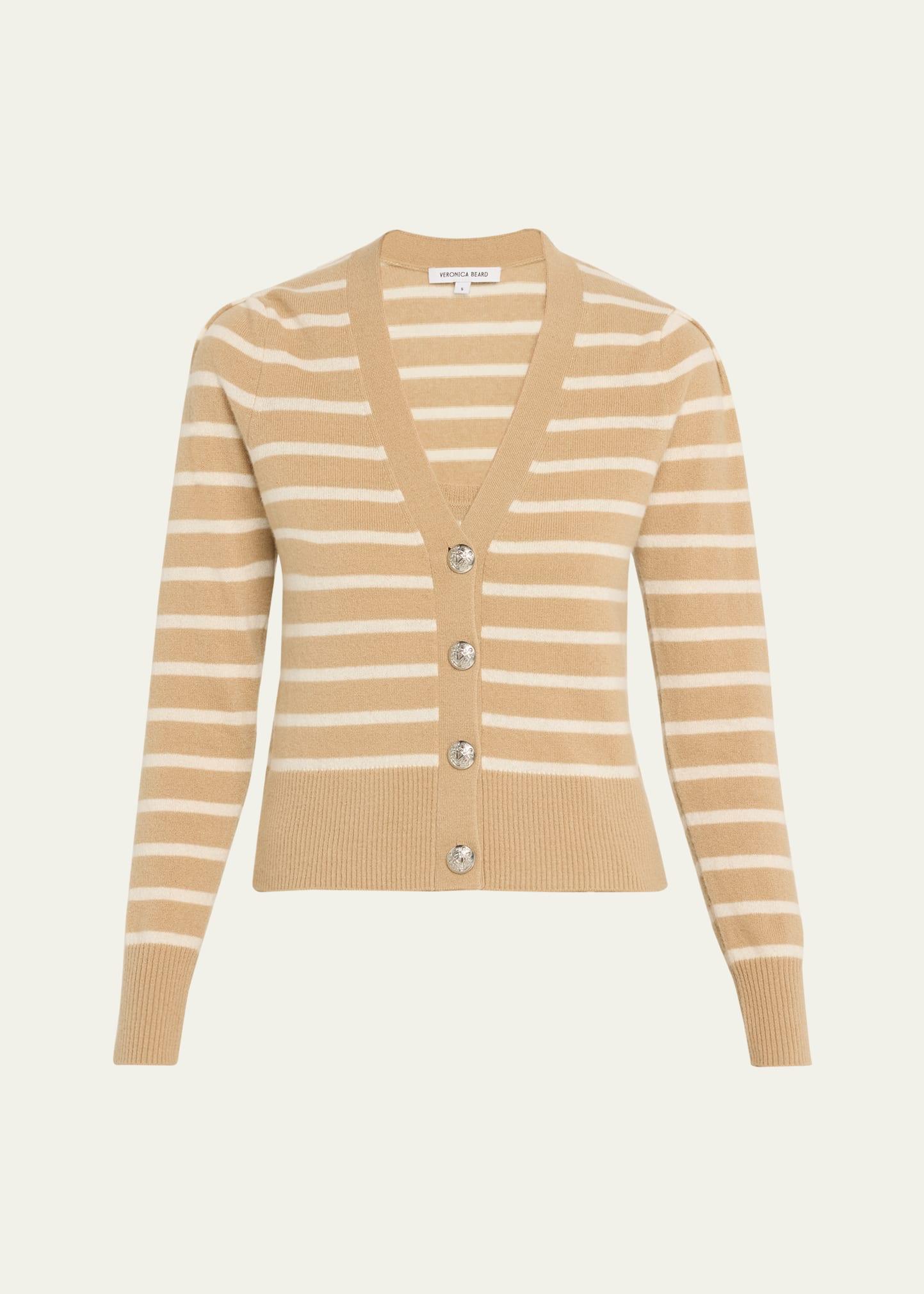 solene stripe cashmere cardigan