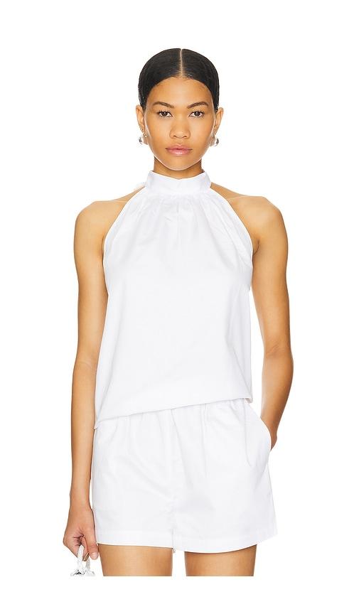 solid & striped the barbara top in white.