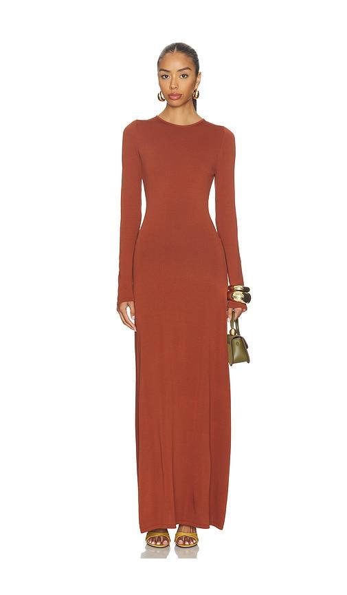 solid & striped the dora dress in brown.