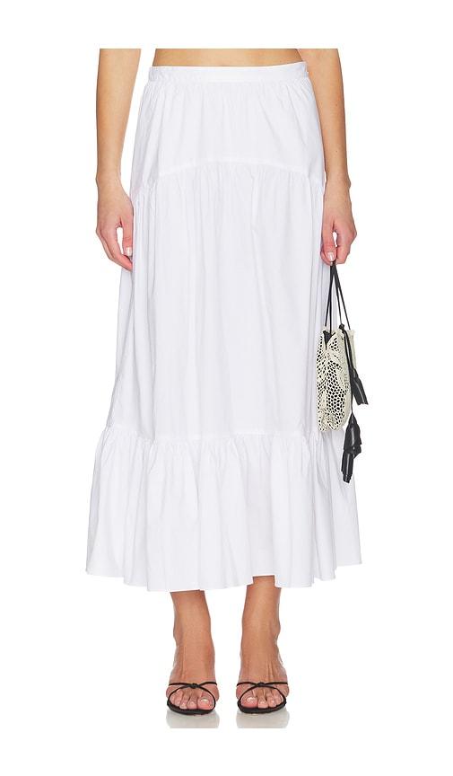 solid & striped the indra skirt in white.