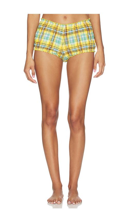 solid & striped the mimi short in yellow,blue.