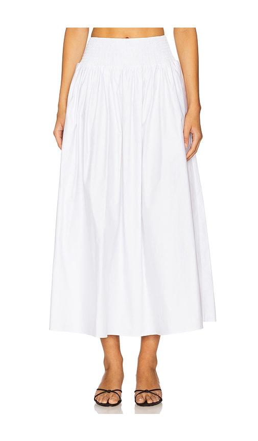 solid & striped the noreen skirt in white.