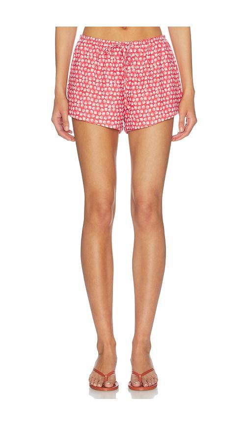 solid & striped the remi short in red.
