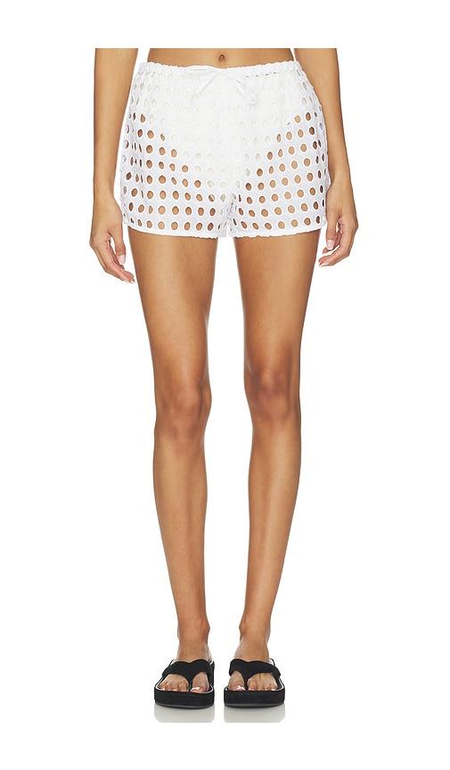 solid & striped the remi short in white.