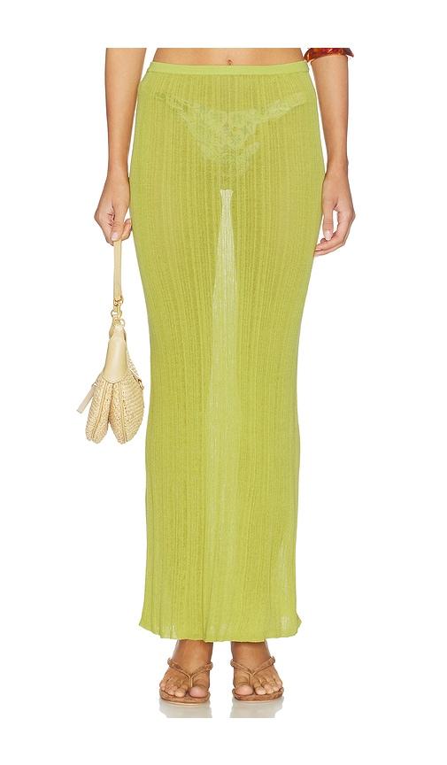 solid & striped the rianne skirt in green.