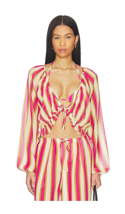 solid & striped the seraphina top in orange.