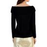 solid matte jersey ls off the shldr top anne black