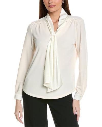 solid matte jersey mixed media ls top w