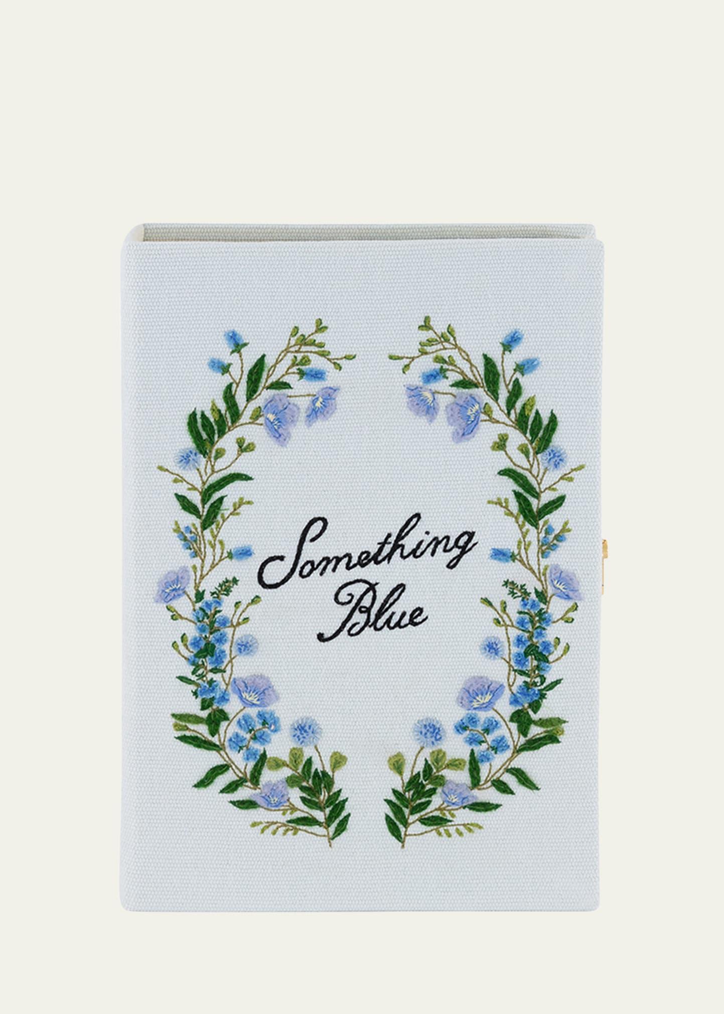 something blue book clutch bag