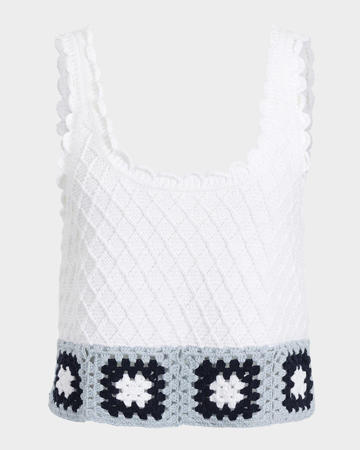 sonia crochet sweater tank top