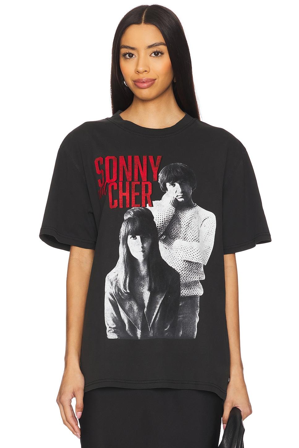 sonny & cher portrait boxy tee