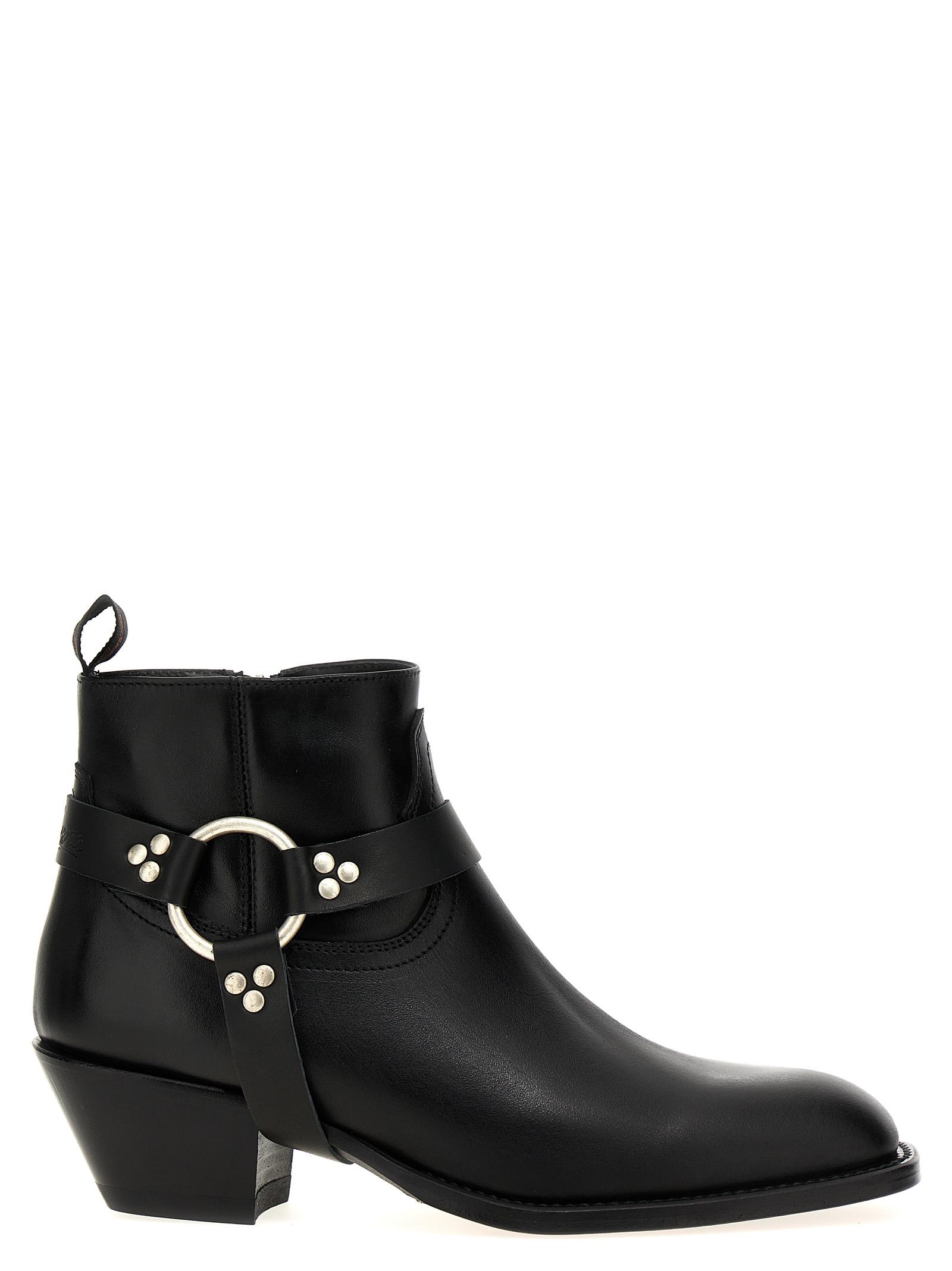 sonora dulce belt ankle boots black boots - women