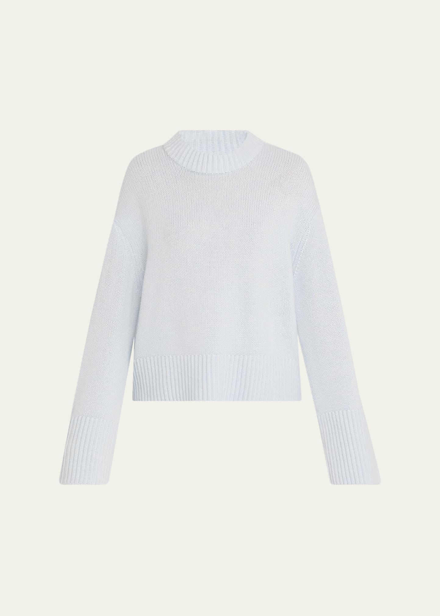 sony cashmere drop-shoulder crewneck sweater
