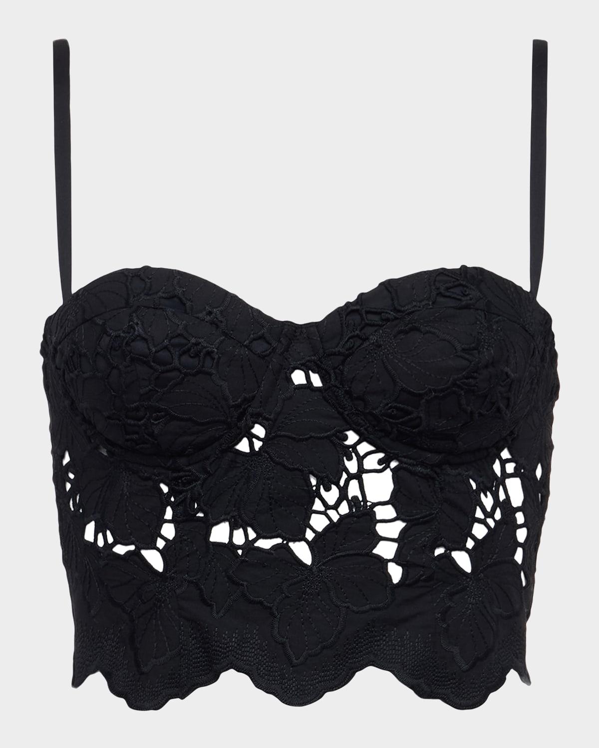 sonya eyelet-embroidered bralette