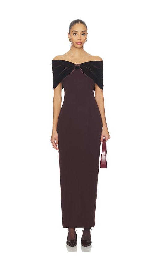 sonya moda belluno dress in brown.