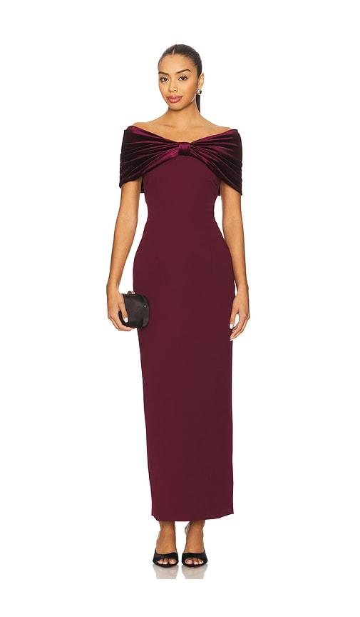 sonya moda belluno dress in burgundy.