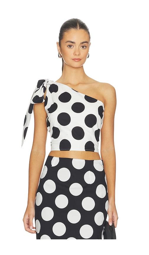 sonya moda milano top in white,black.