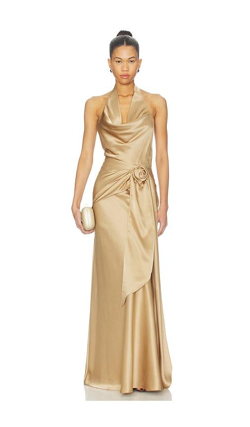 sonya moda rozalia dress in beige.
