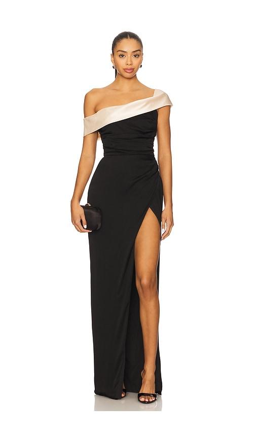 sonya moda tuscany gown in black.