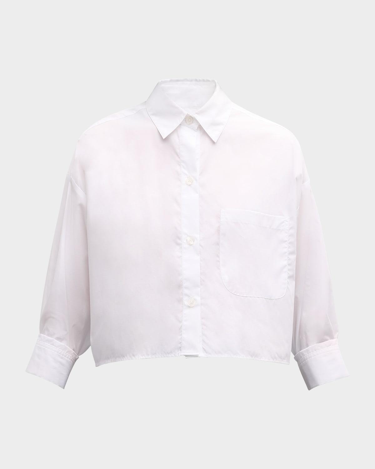 soon to be ex superfine cotton button-front shirt