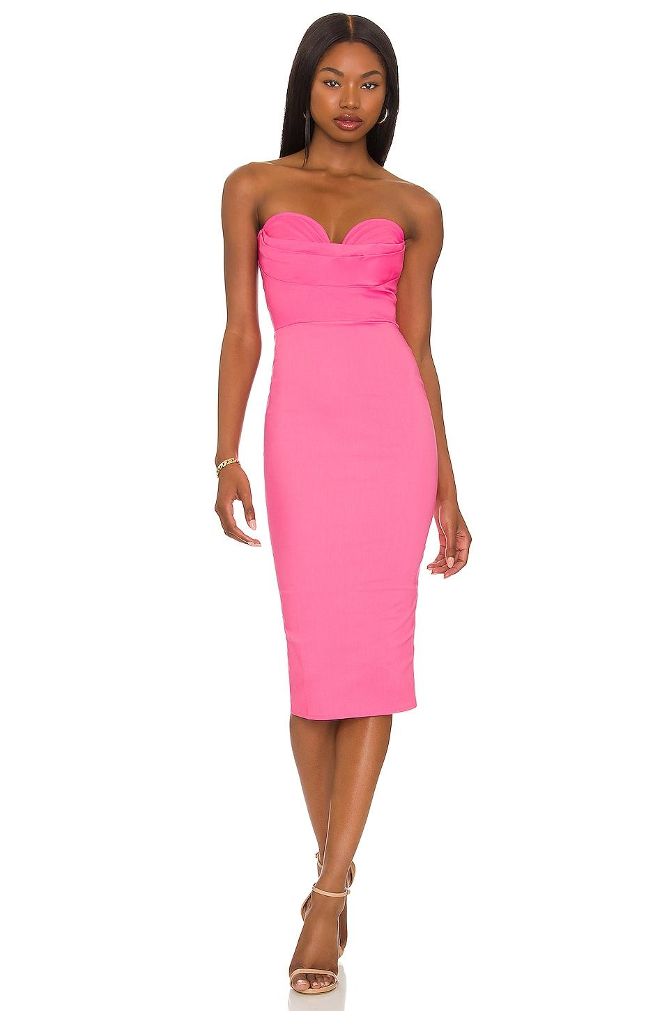sophia strapless midi dress