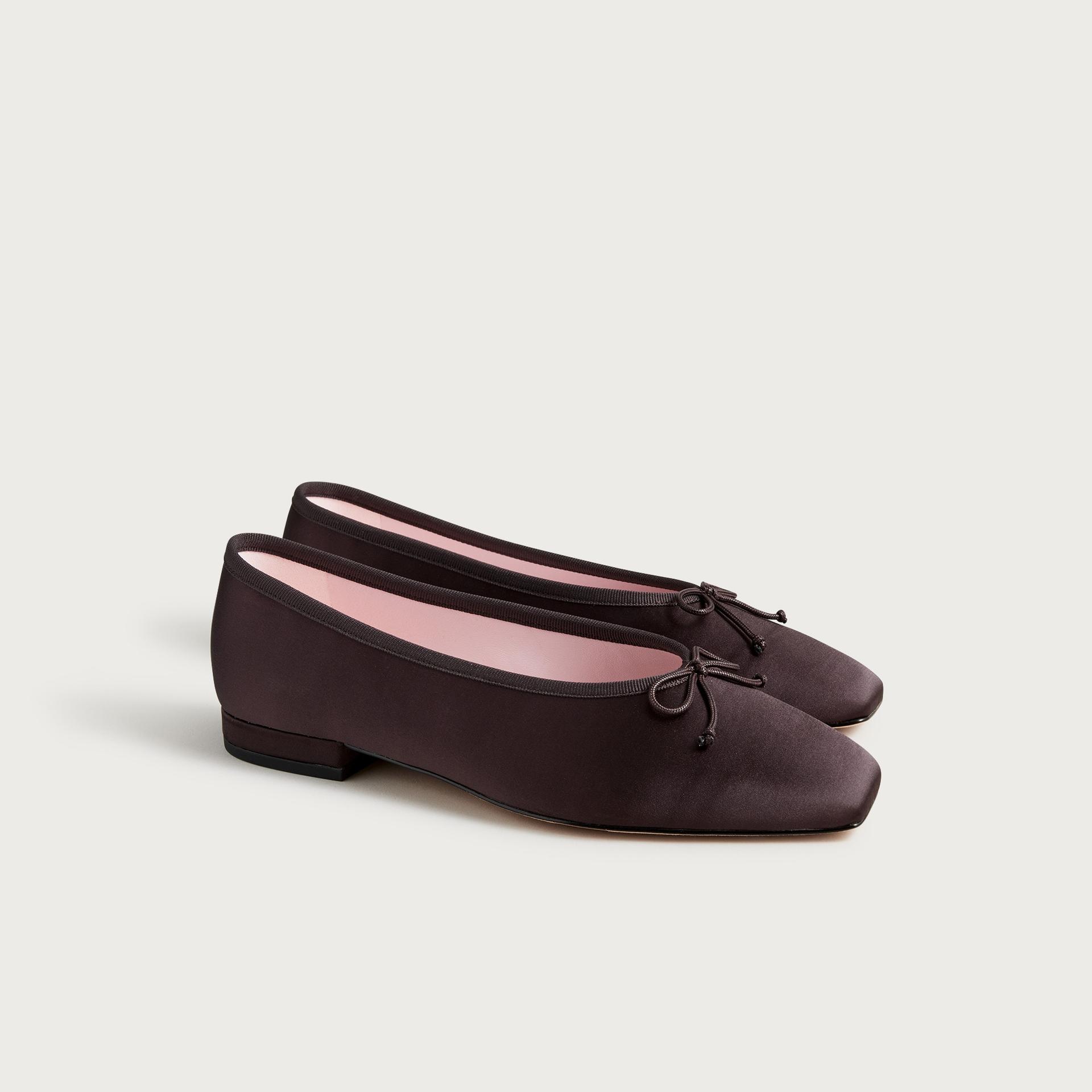 sophie ballet flats in studded suede and italian leather