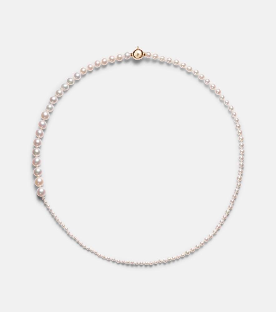 sophie bille brahe petite peggy 14kt gold and pearl necklace