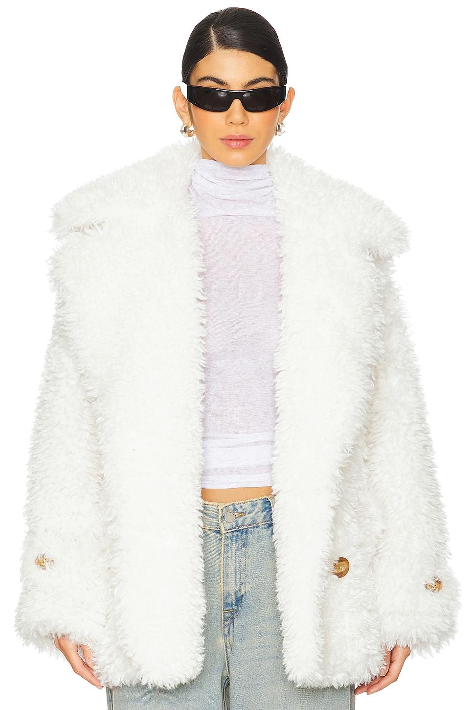 sophie faux fur peacoat