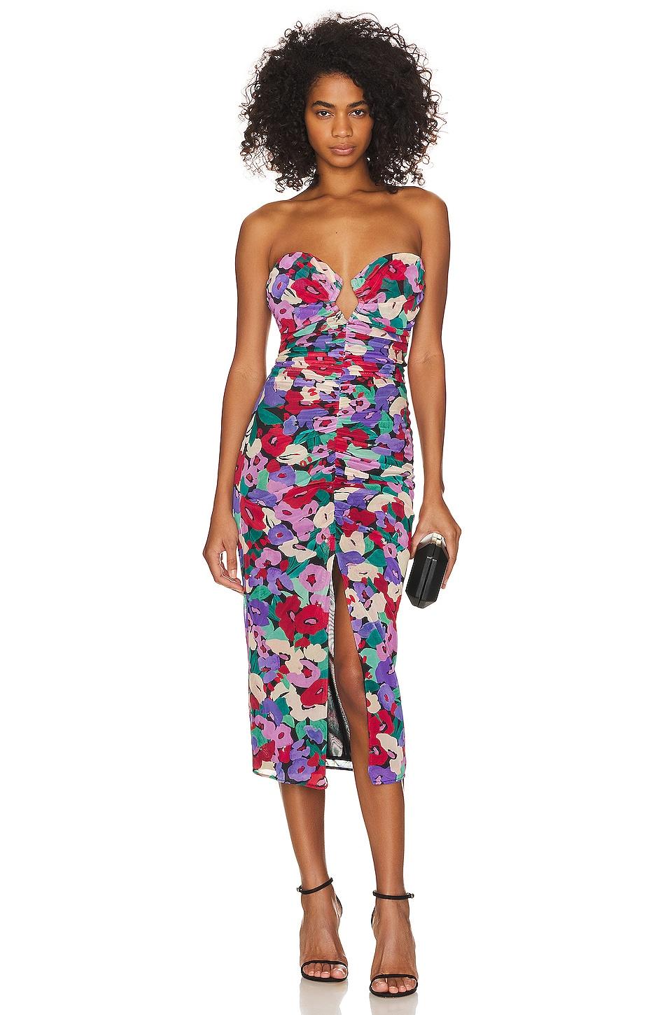 sorin diamond cutout midi dress