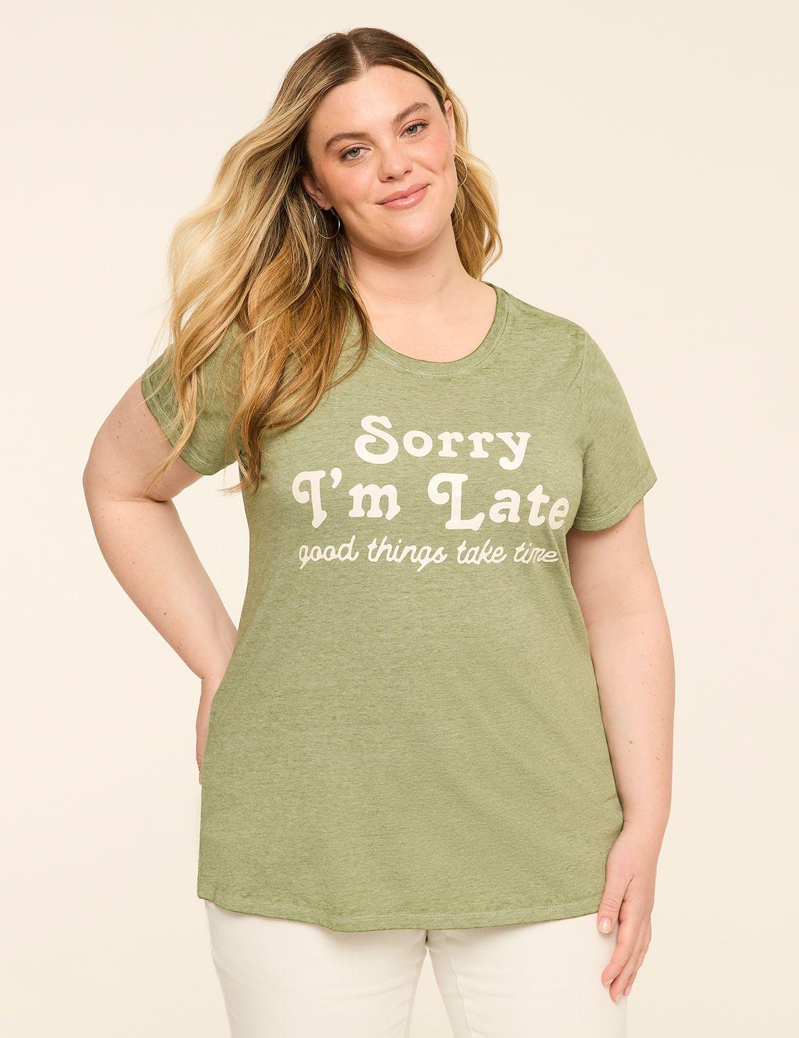 sorry i'm late graphic tee