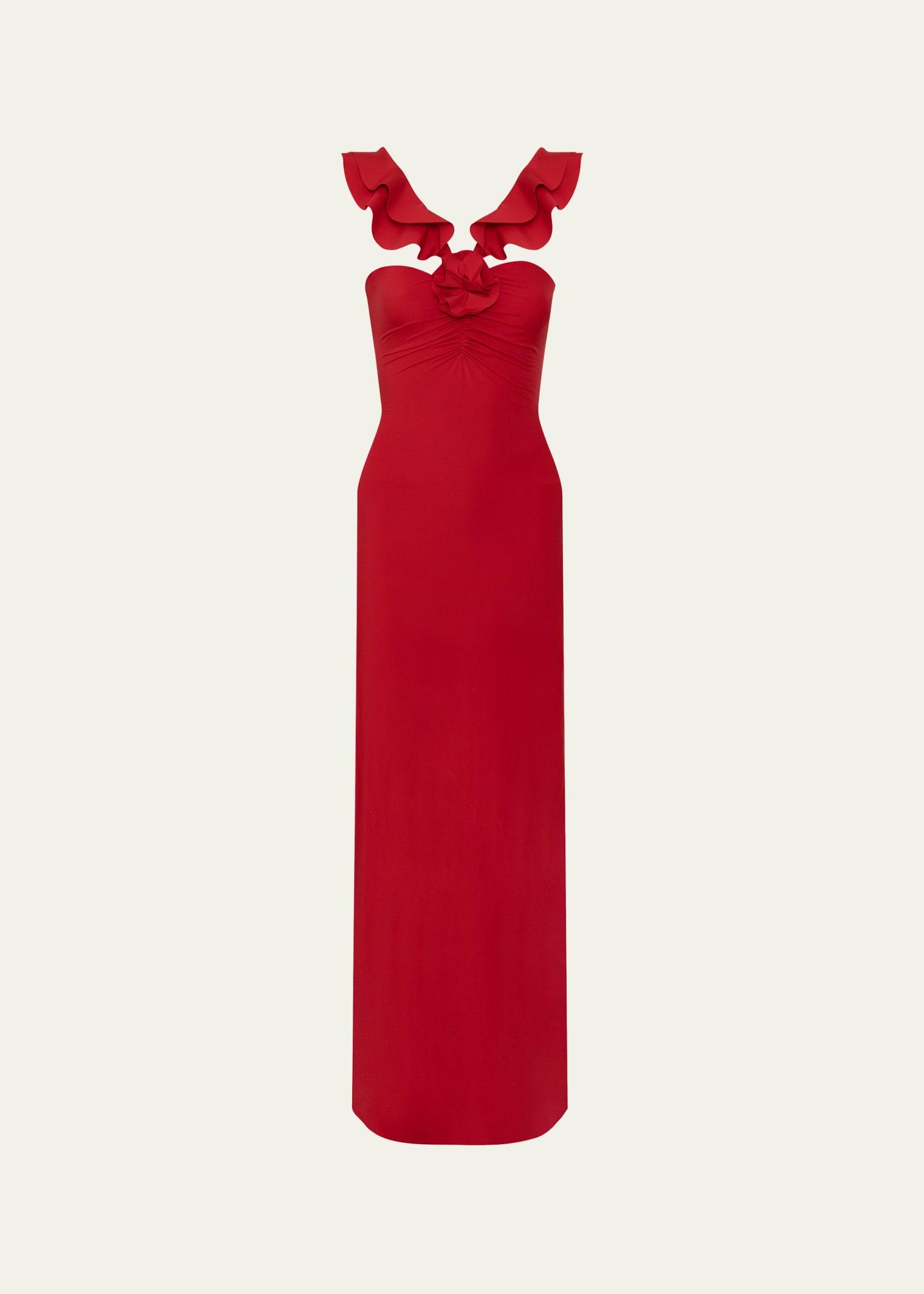 sortilegio rosette maxi dress