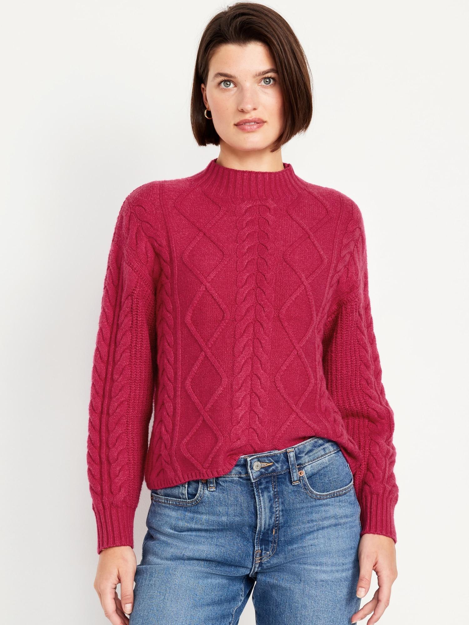 sosoft crop cable-knit sweater