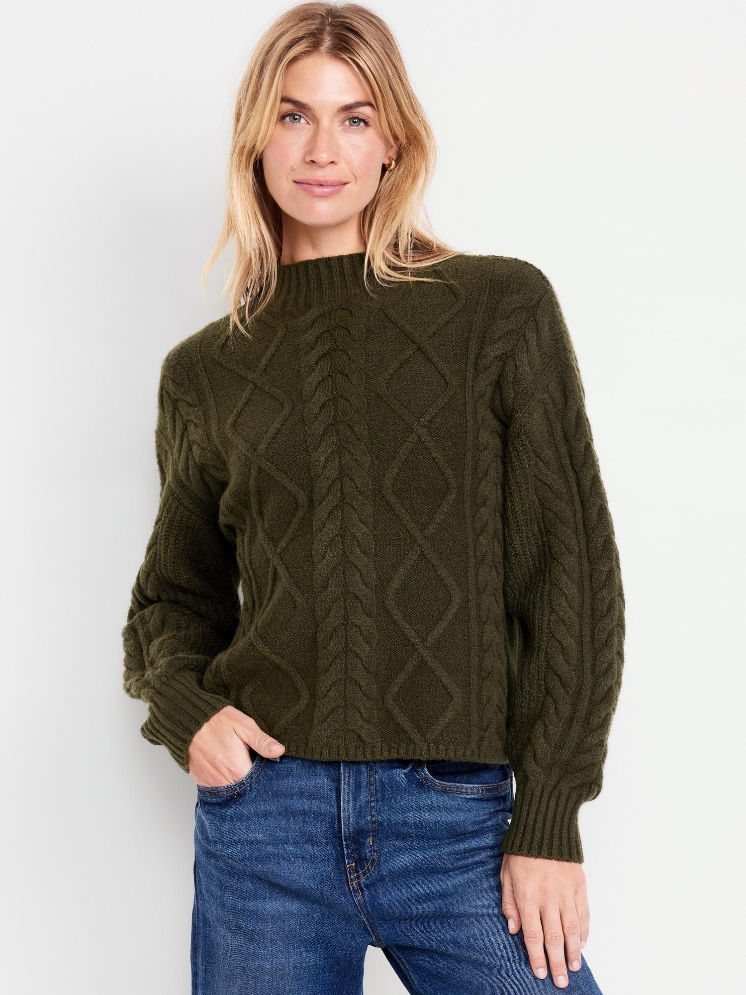 sosoft crop cable-knit sweater