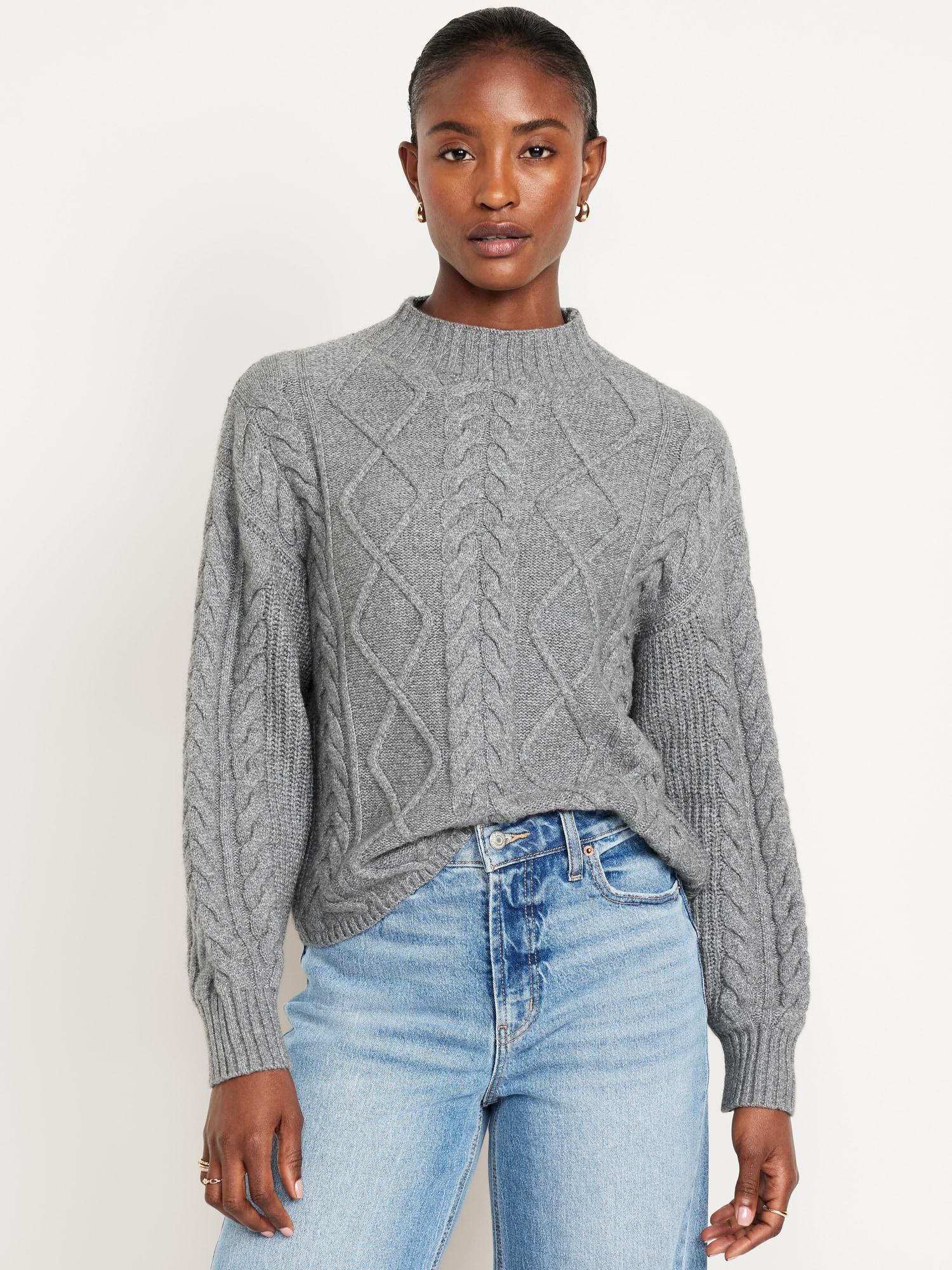 sosoft crop cable-knit sweater