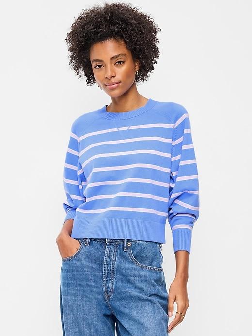 sosoft lite crew-neck cropped sweater