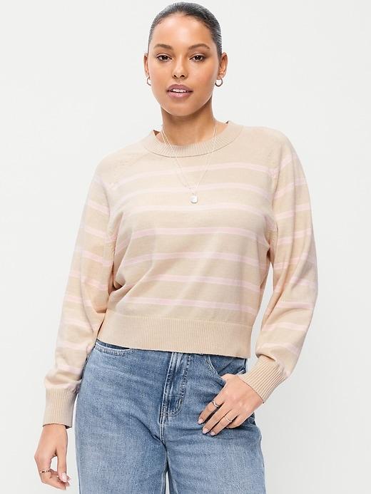 sosoft lite crew-neck cropped sweater