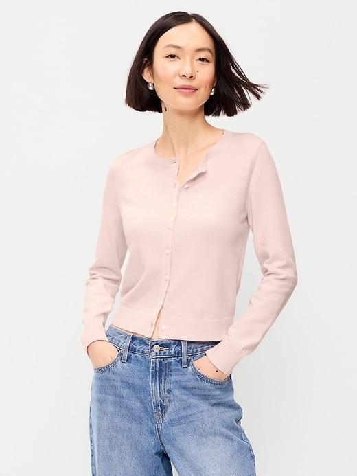 sosoft lite cropped pointelle cardigan
