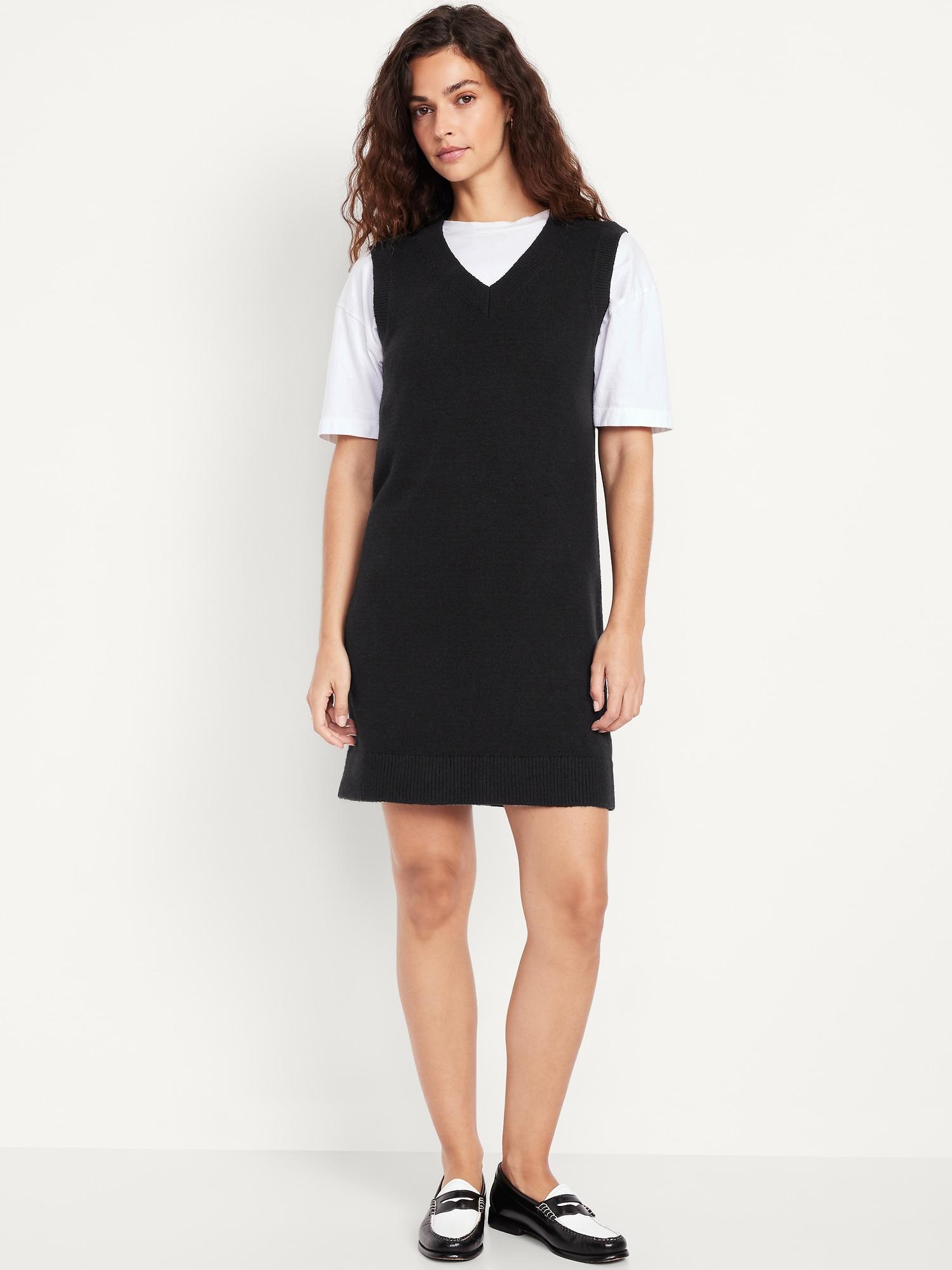 sosoft sleeveless mini sweater dress