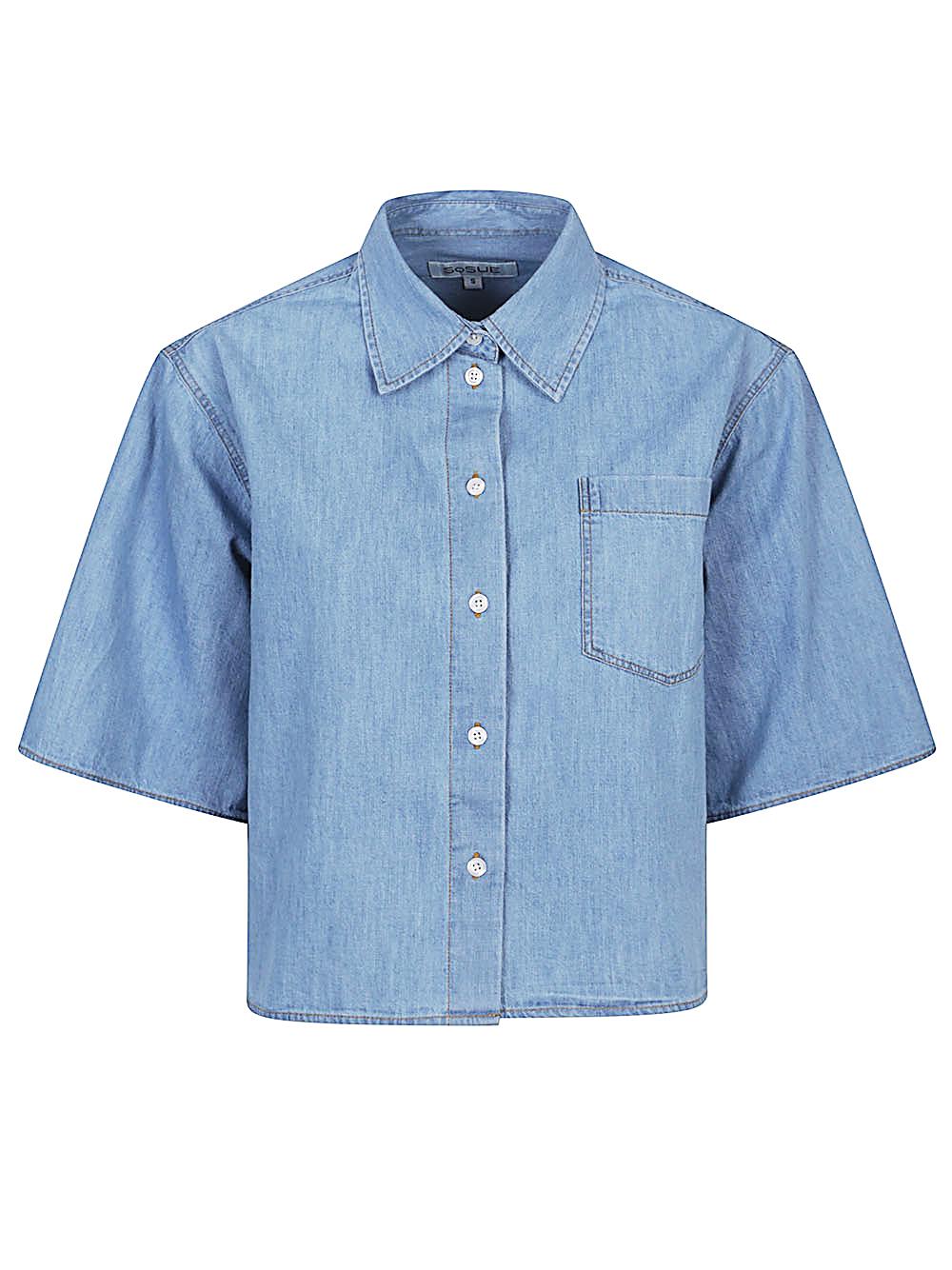 sosue shirts clear blue cotton - women