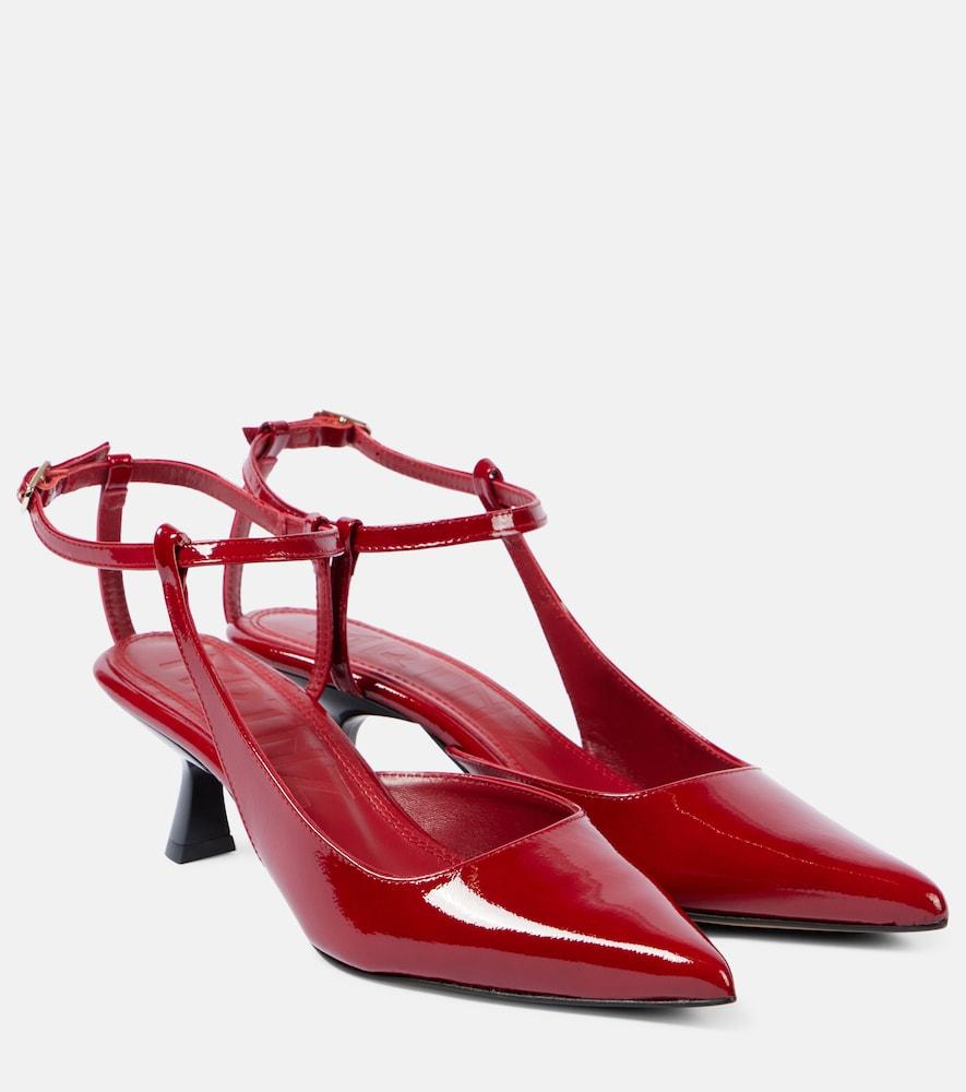 souliers martinez camelia patent leather pumps