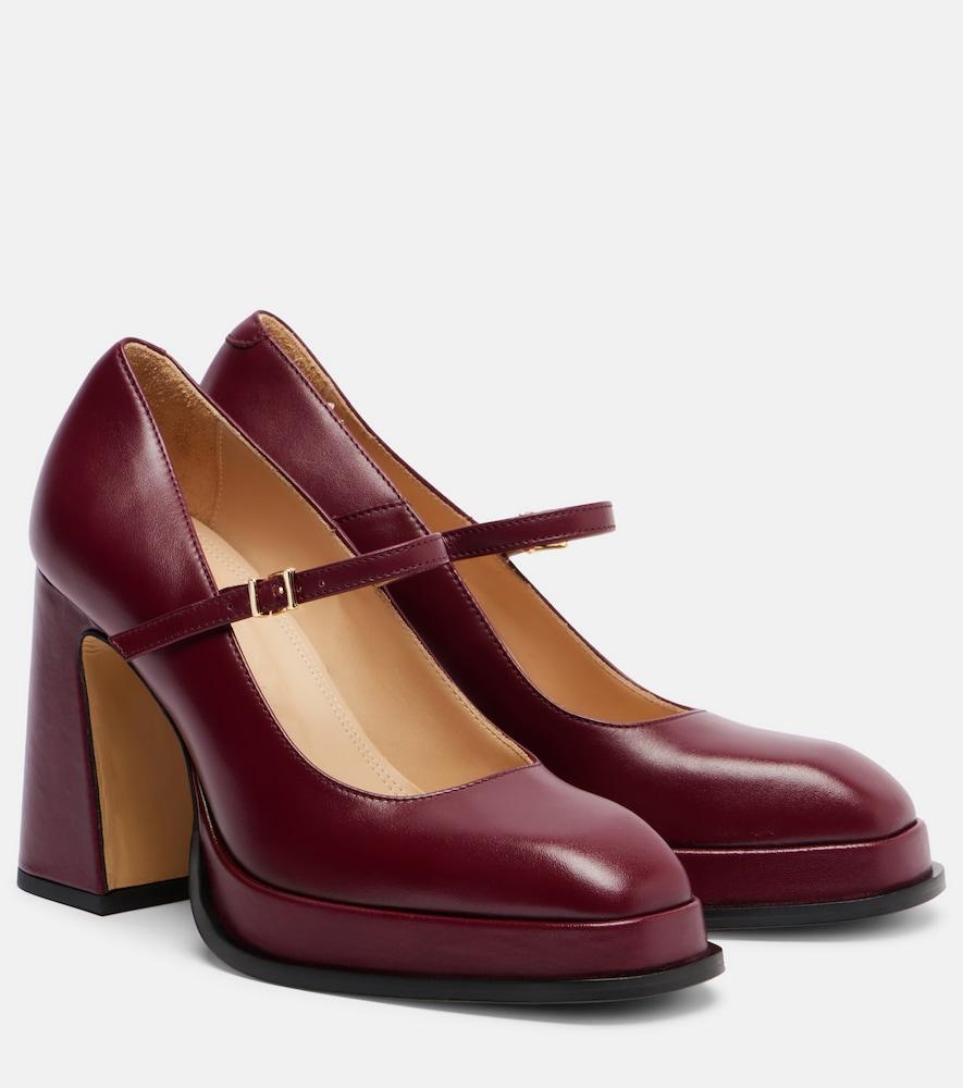 souliers martinez casilda leather mary jane pumps