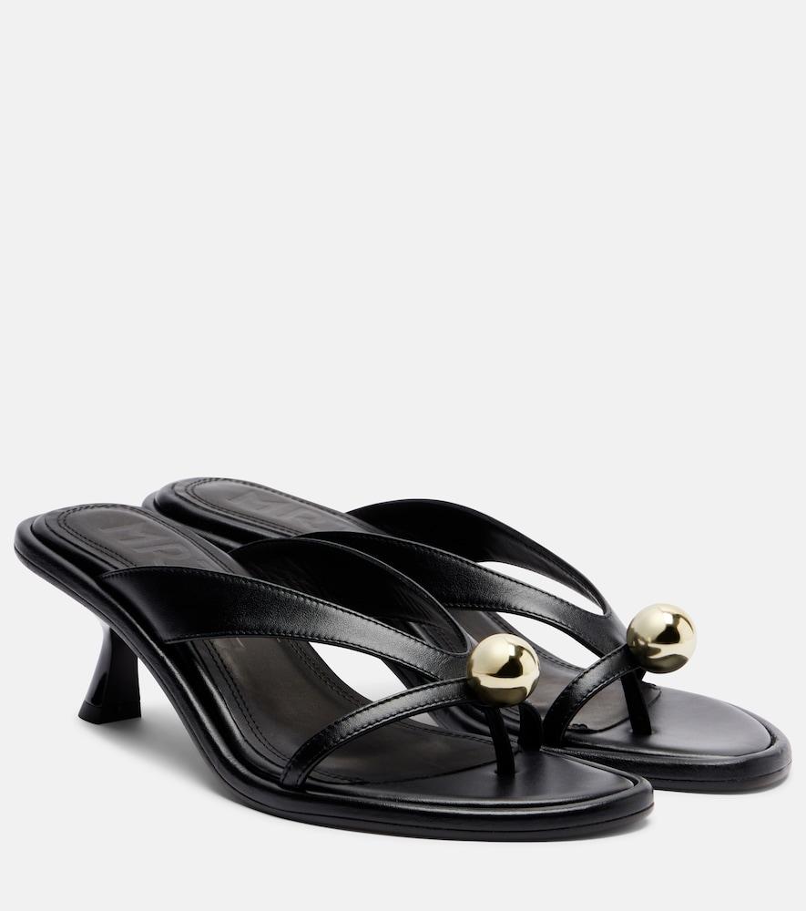 souliers martinez estela leather thong sandals