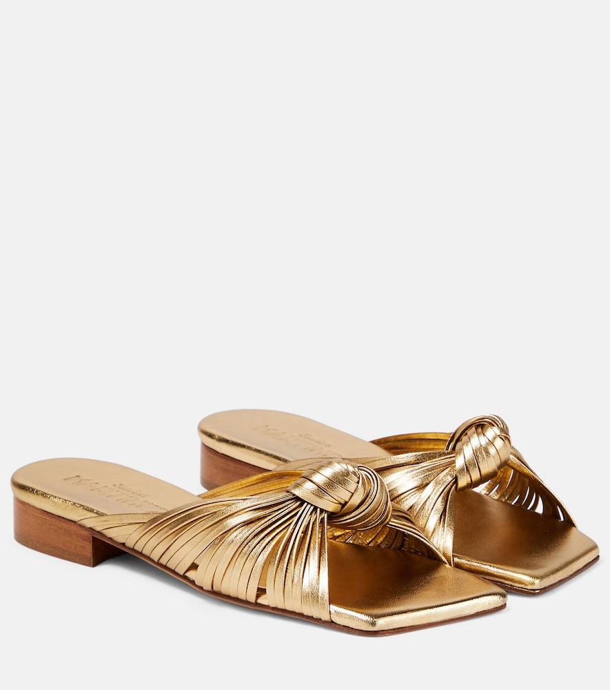 souliers martinez feston leather sandals