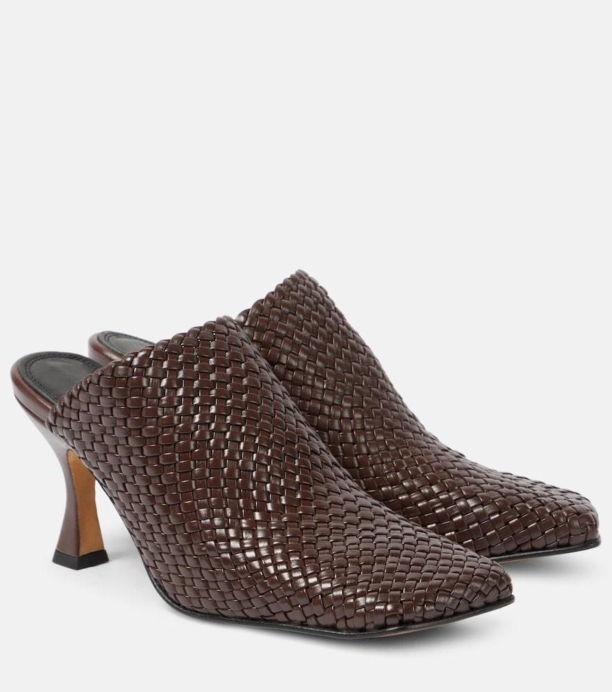 souliers martinez jacinta woven leather mules
