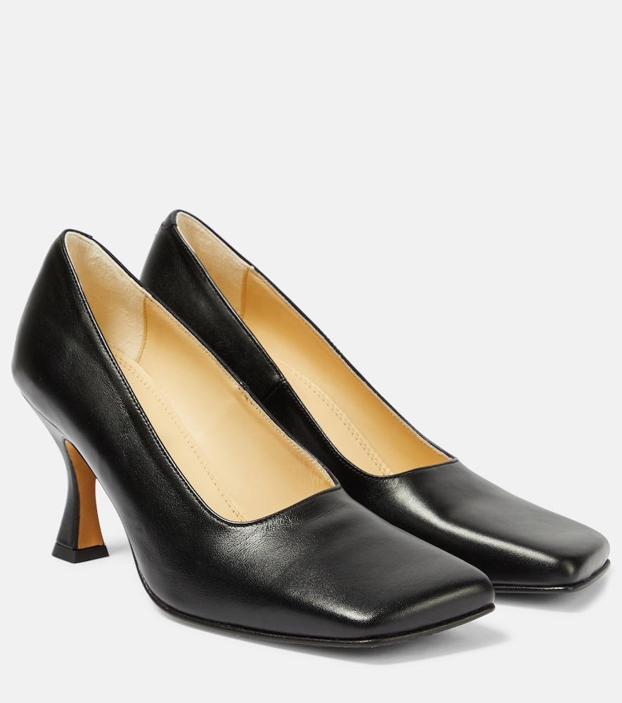 souliers martinez leather pumps