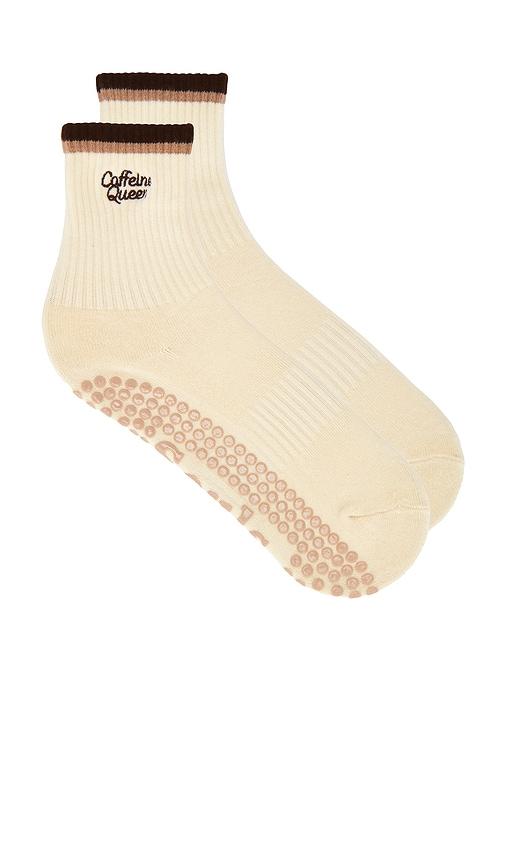 souls. caffeine queen socks in cream.