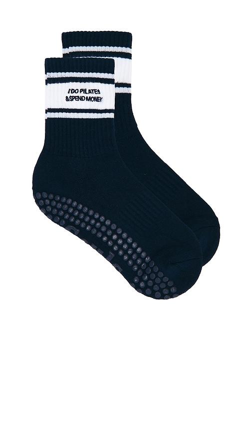 souls. i do pilates & spend money socks in navy.